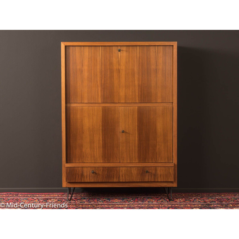 Secretary corpus in walnut veneer with a fold-out work surface from the 1950s