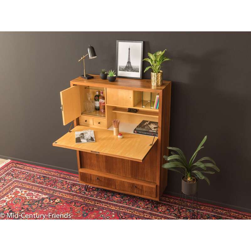 Secretary corpus in walnut veneer with a fold-out work surface from the 1950s