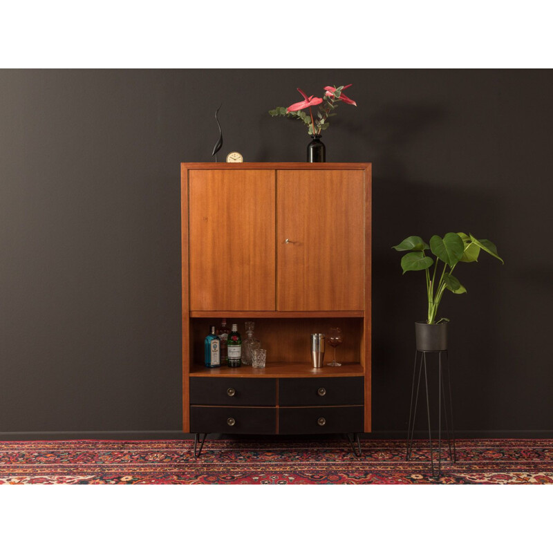 Macre veneer chest of drawers with two cupboard doors 1950