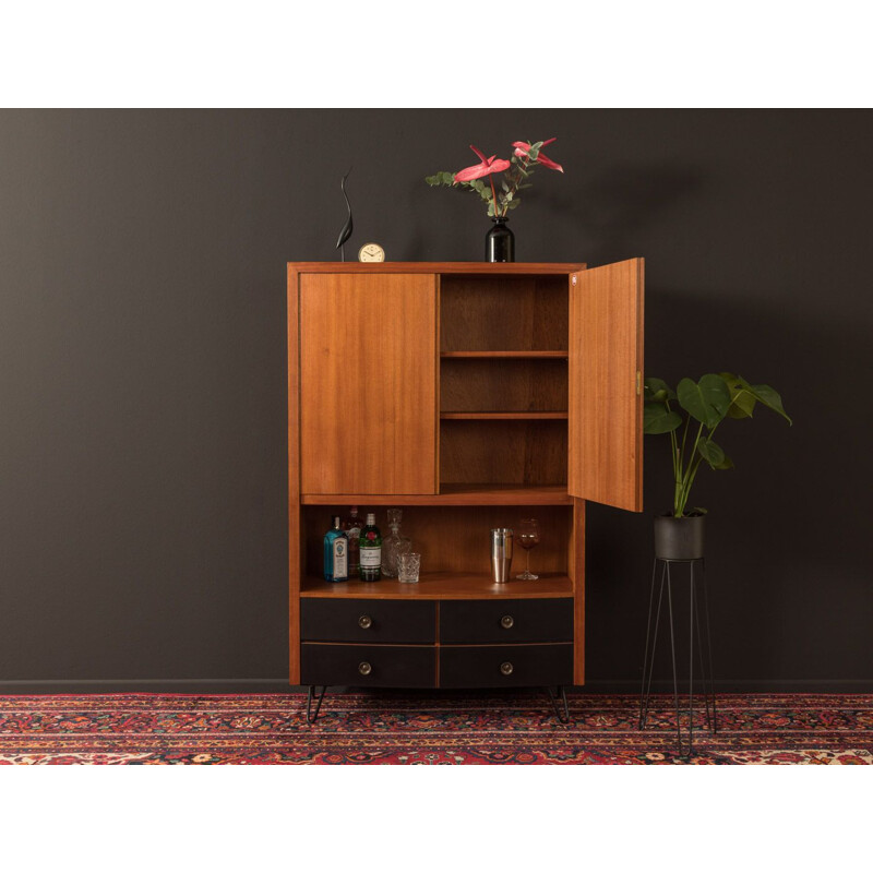 Macre veneer chest of drawers with two cupboard doors 1950