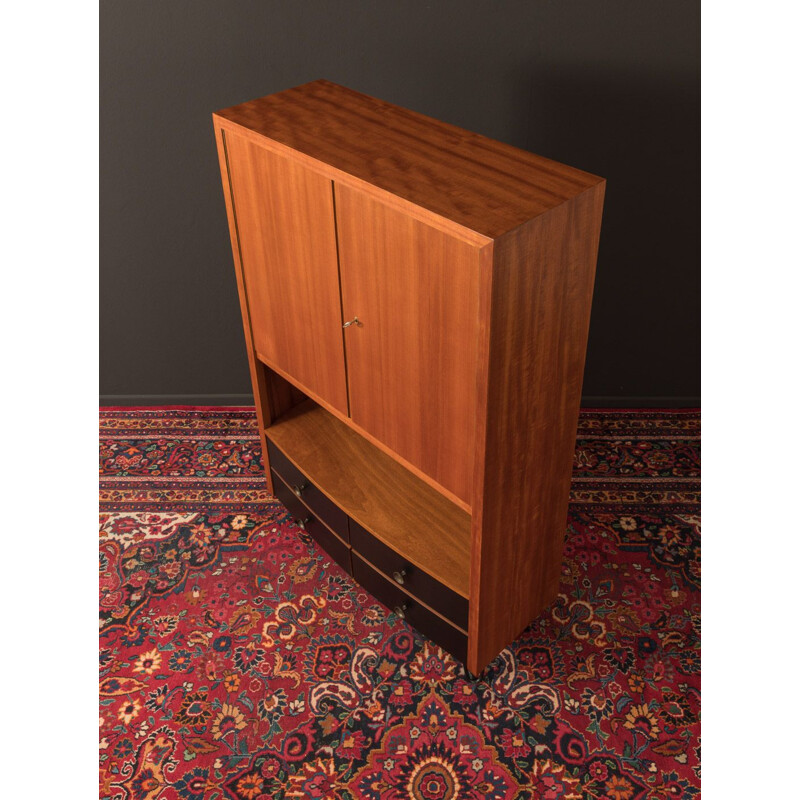 Macre veneer chest of drawers with two cupboard doors 1950