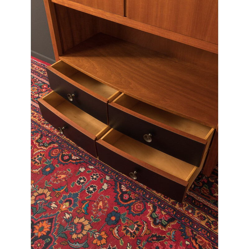 Macre veneer chest of drawers with two cupboard doors 1950