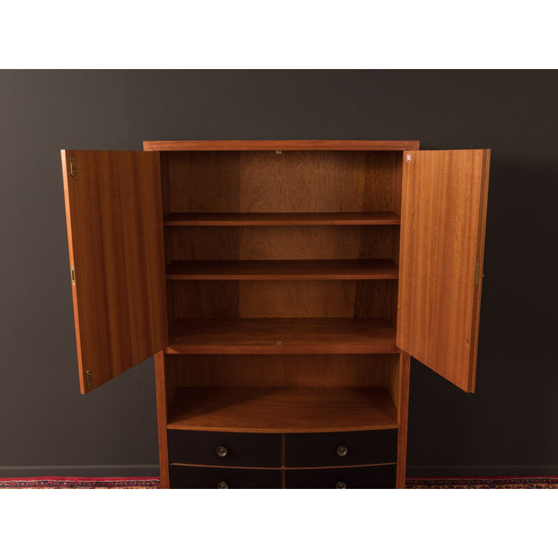 Macre veneer chest of drawers with two cupboard doors 1950