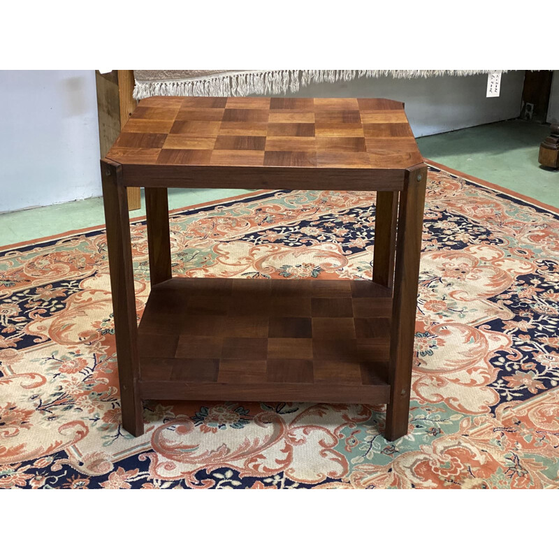 Art Deco cherry veneer vintage side table