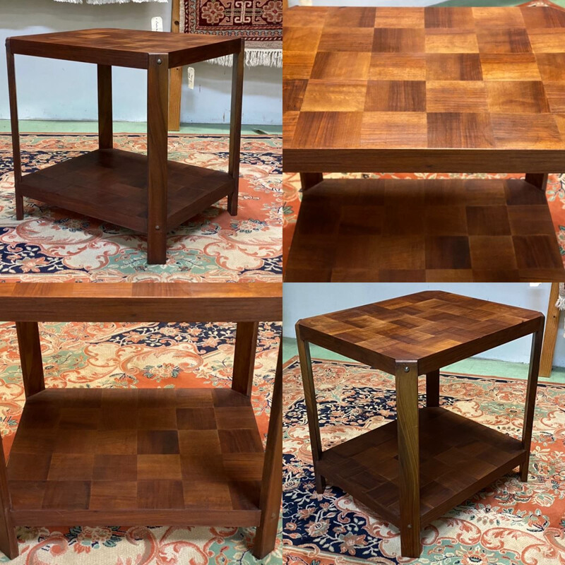 Art Deco cherry veneer vintage side table