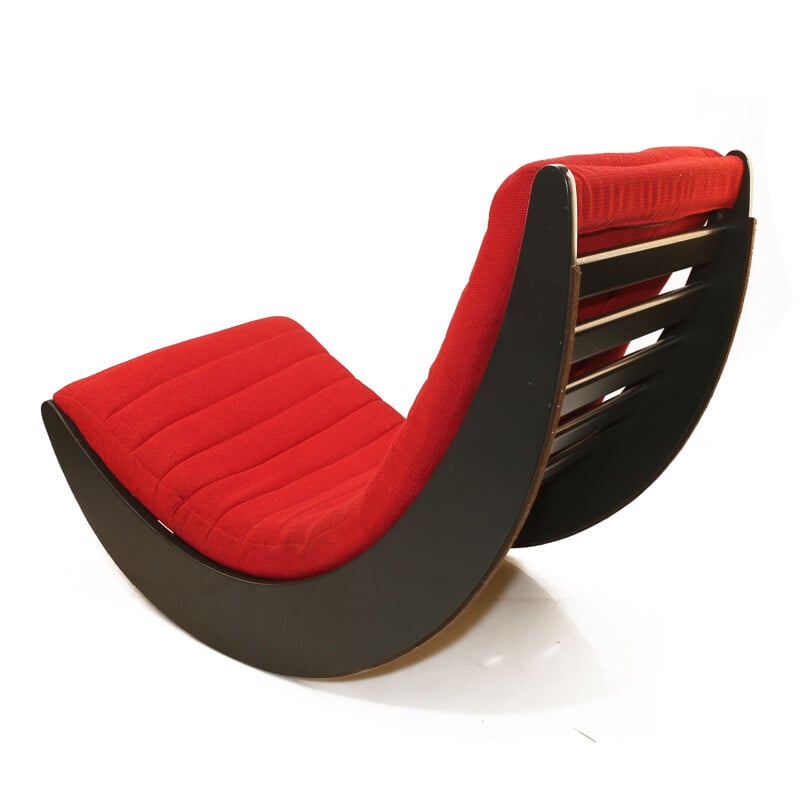 Red vintage Rocking chair by Verner Panton for Rosenthal, 1970s