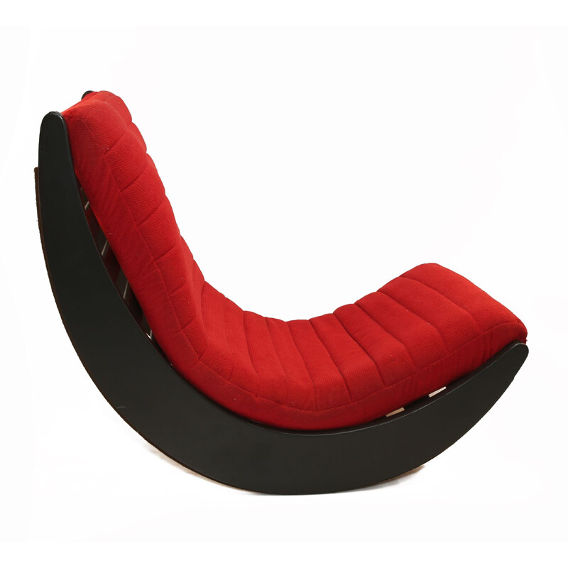 Red vintage Rocking chair by Verner Panton for Rosenthal, 1970s