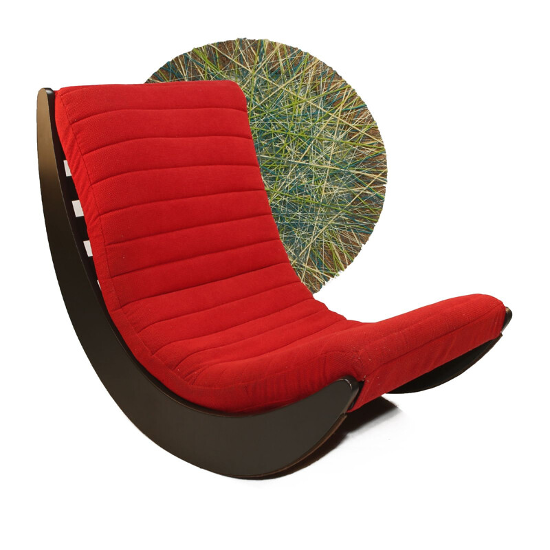 Red vintage Rocking chair by Verner Panton for Rosenthal, 1970s