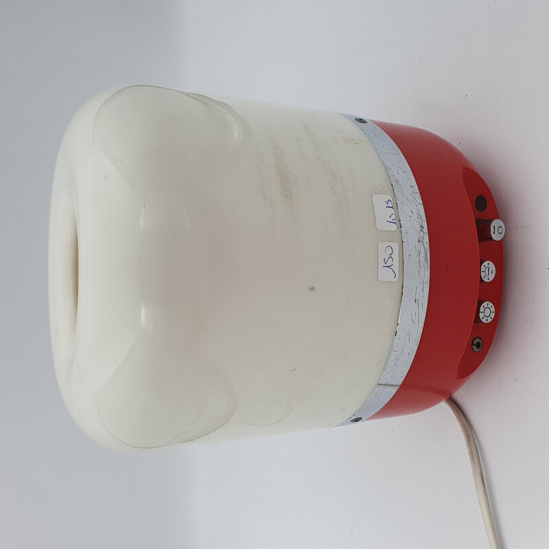 Red Radio Lamp by Adriano Rampoldi for Europhon, 1970s