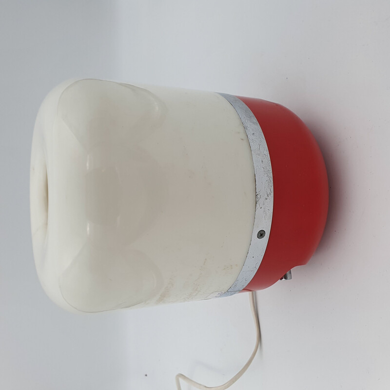 Red Radio Lamp by Adriano Rampoldi for Europhon, 1970s