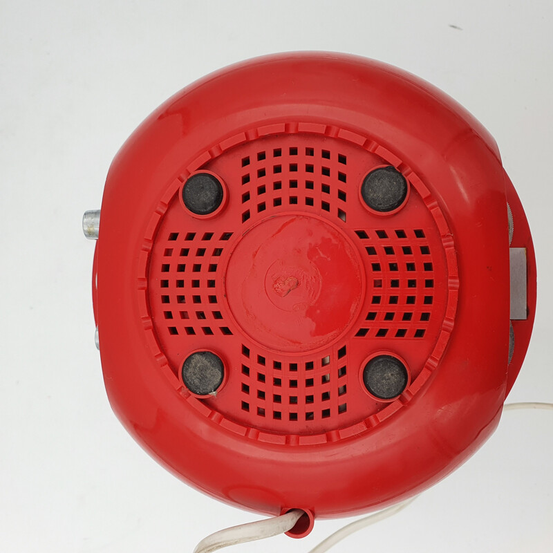 Lámpara de radio roja vintage de Adriano Rampoldi para Europhon, 1970