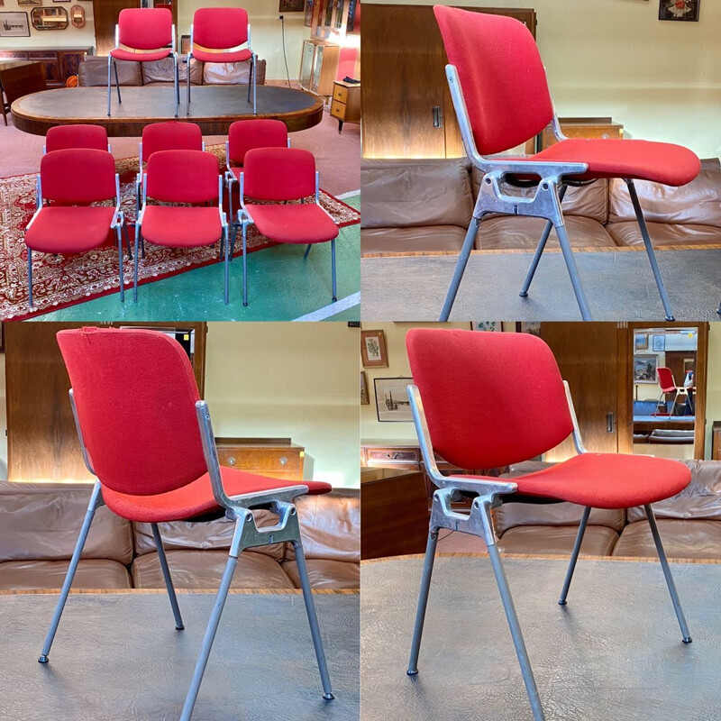 Set of 8 vintage Castelli chairs