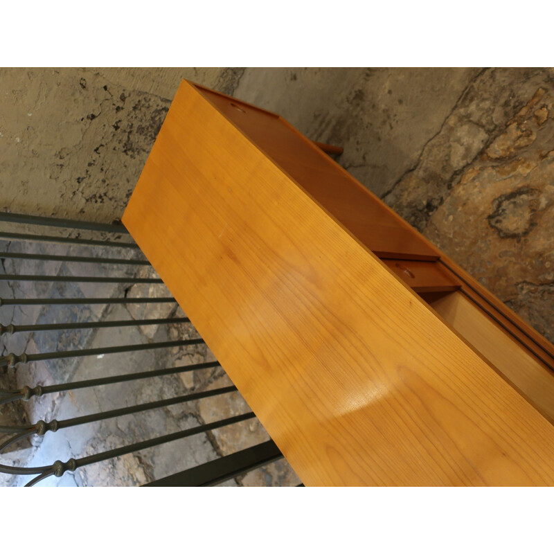 Vintage Sideboard with 2 sliding doors in teak from the 60s