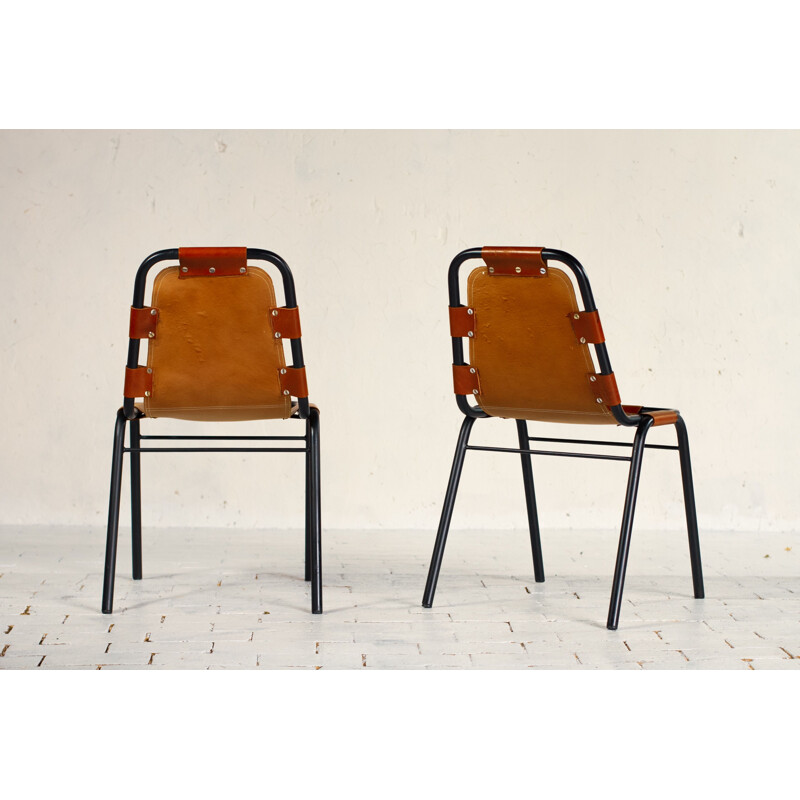 Paire de chaises vintage Les Arcs pour Charlotte Perriand