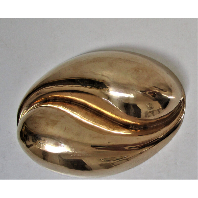 Brass yin and yang vintage pocket opener design 70's