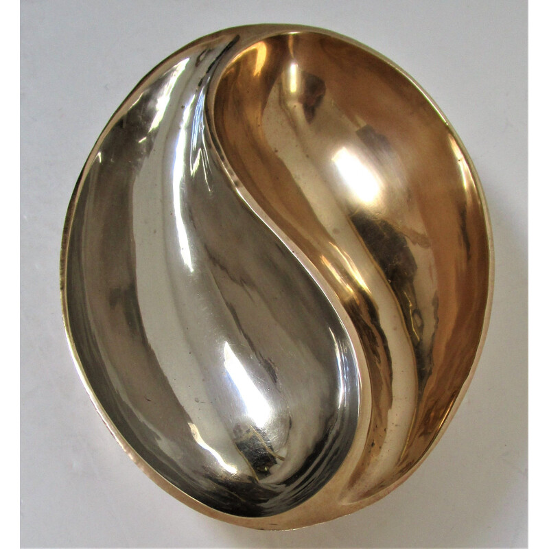 Brass yin and yang vintage pocket opener design 70's