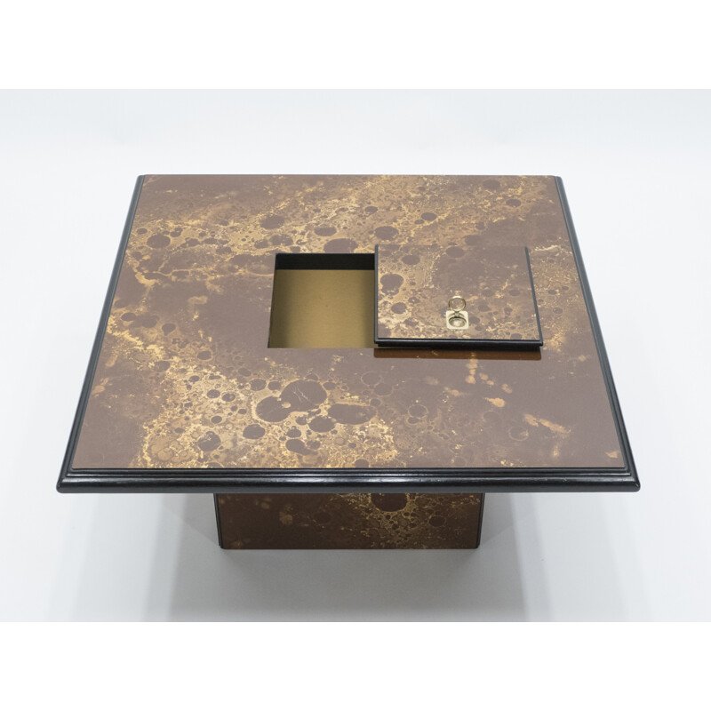 Vintage brass coffee table, 1970