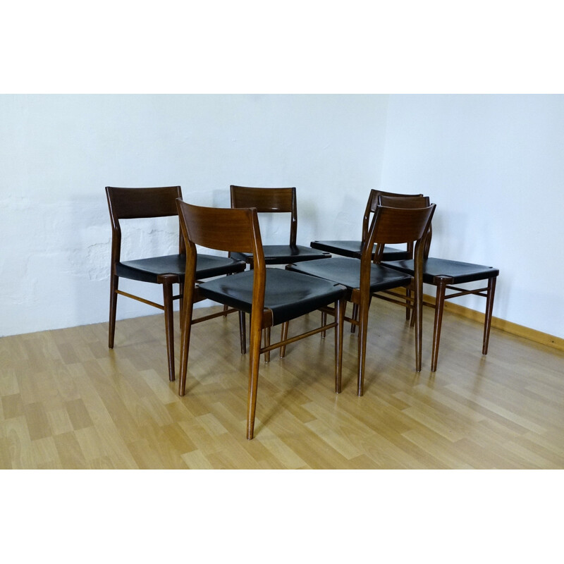 Suite de 6 chaises à repas "351/3" Wilkhahn, Georg LEOWALD - 1950