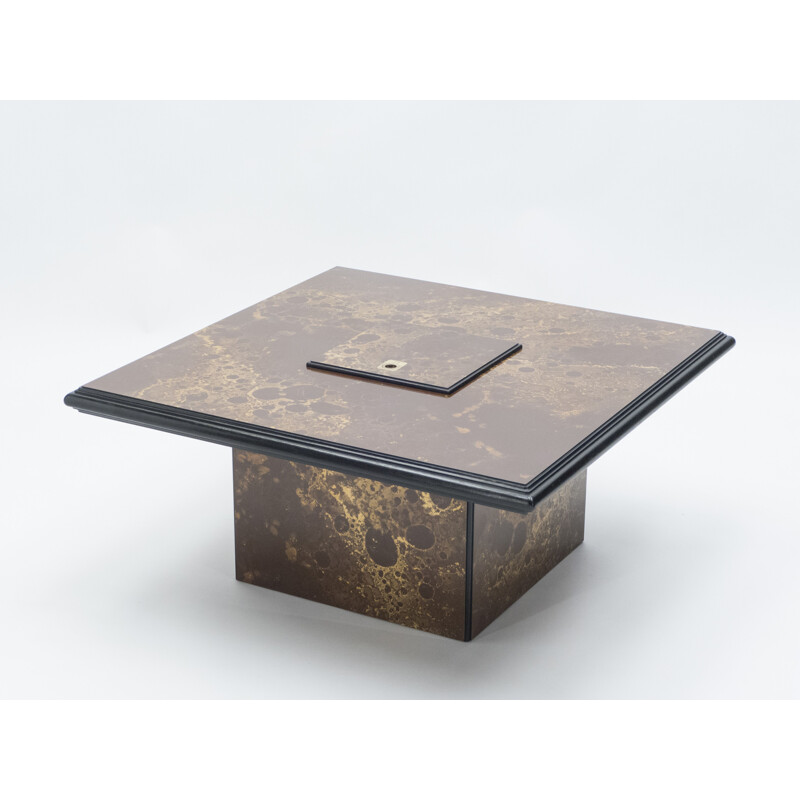 Vintage brass coffee table, 1970