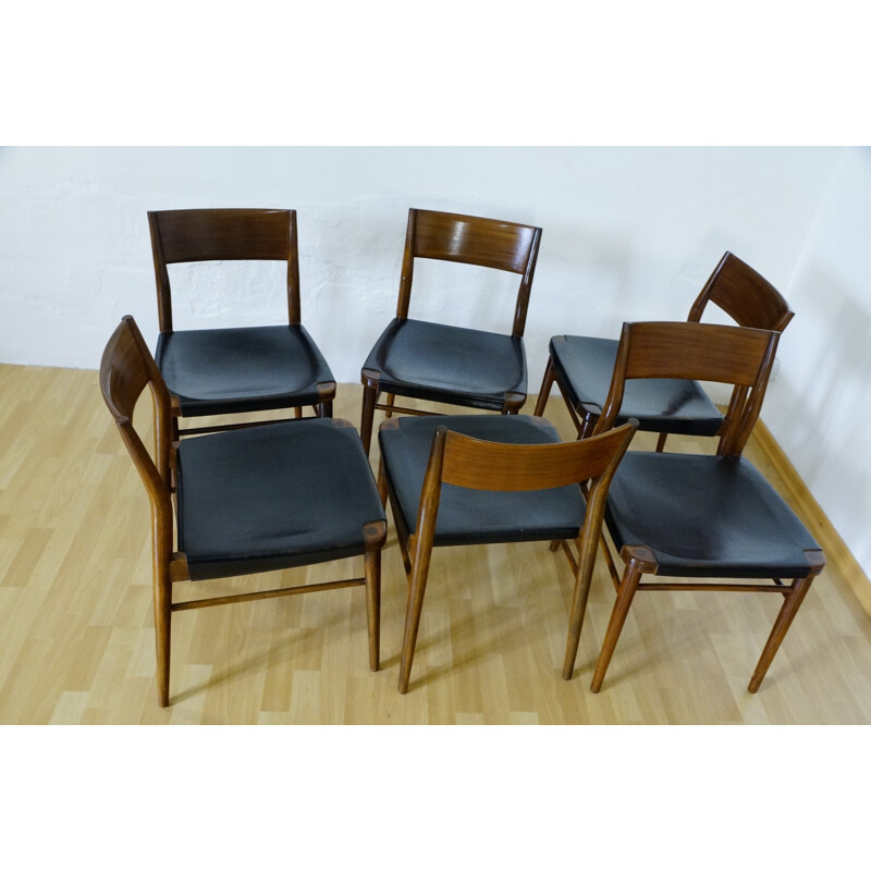 Suite de 6 chaises à repas "351/3" Wilkhahn, Georg LEOWALD - 1950
