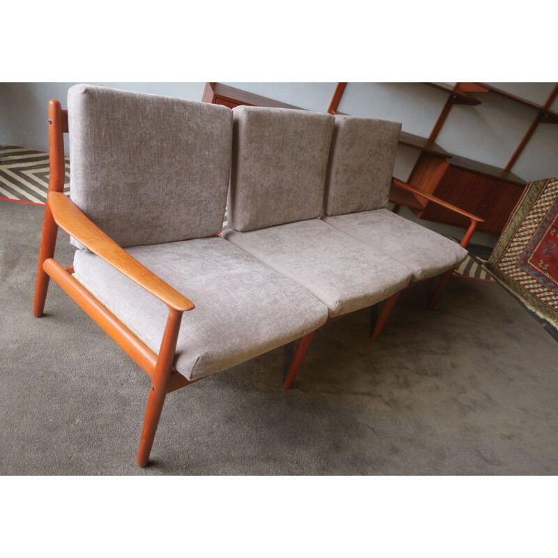 Grete Jalk Danish vintage 3-Seater Teak Sofa 1960s