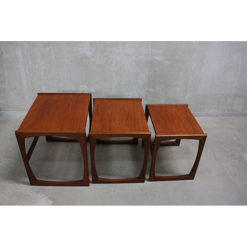 Set of 3 Teak vintage Nesting Tables from G-Plan, 1960s