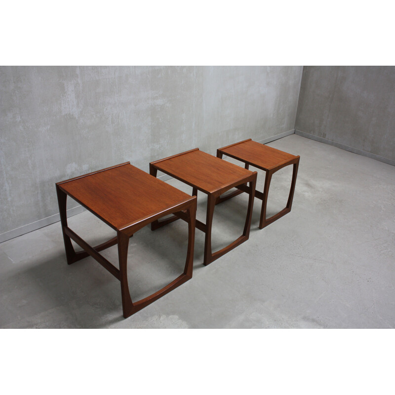 Set of 3 Teak vintage Nesting Tables from G-Plan, 1960s