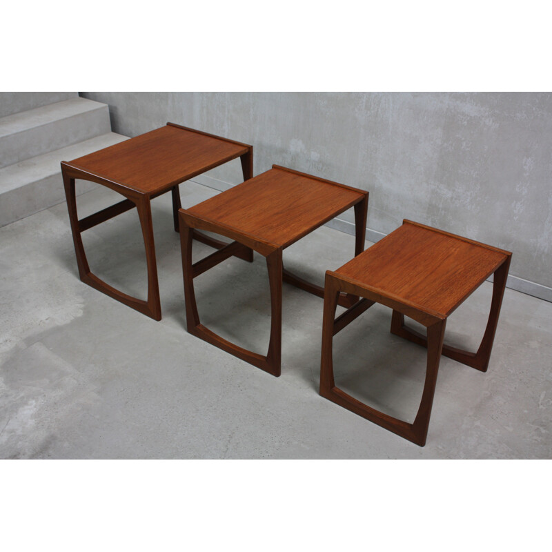 Set of 3 Teak vintage Nesting Tables from G-Plan, 1960s