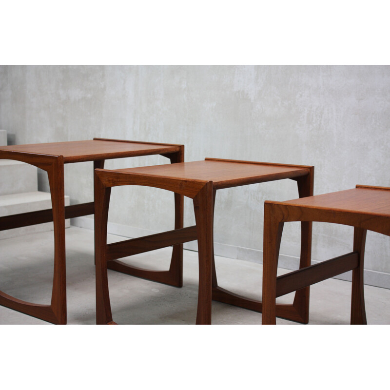 Set of 3 Teak vintage Nesting Tables from G-Plan, 1960s