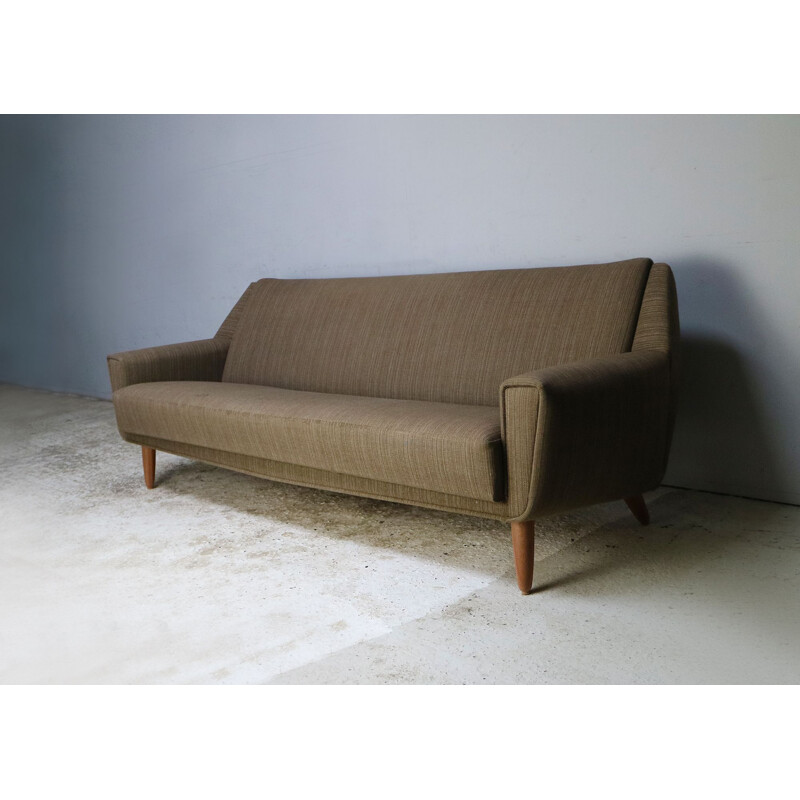 Danish mid century modern vintage three seat sofa 1960's