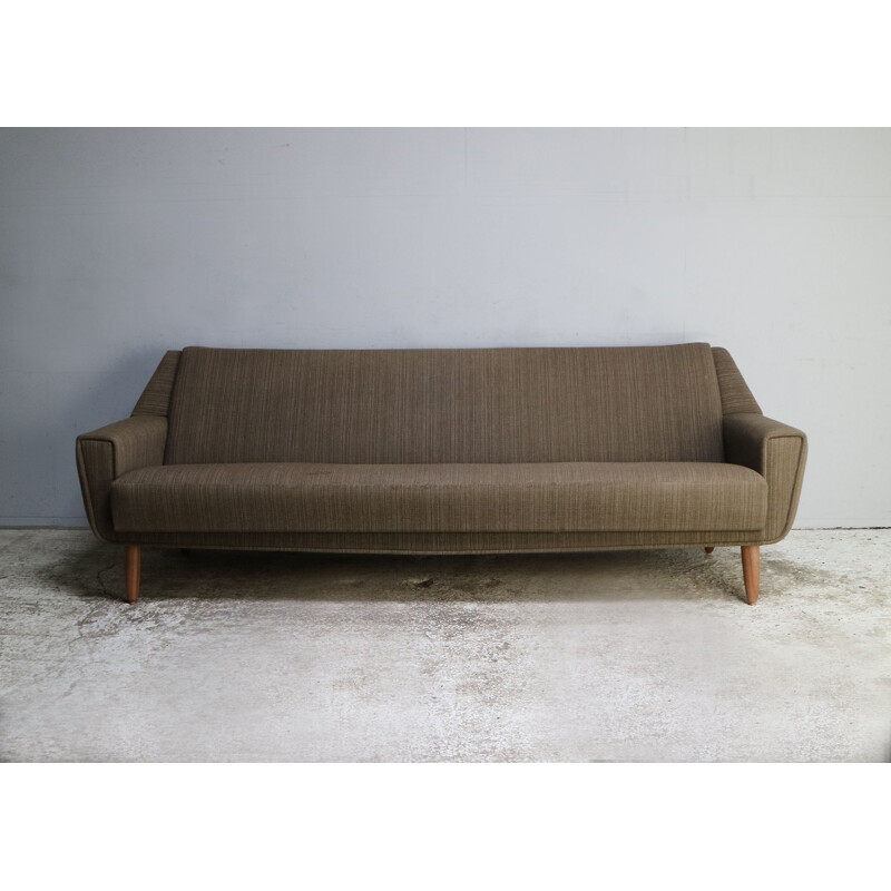 Danish mid century modern vintage three seat sofa 1960's