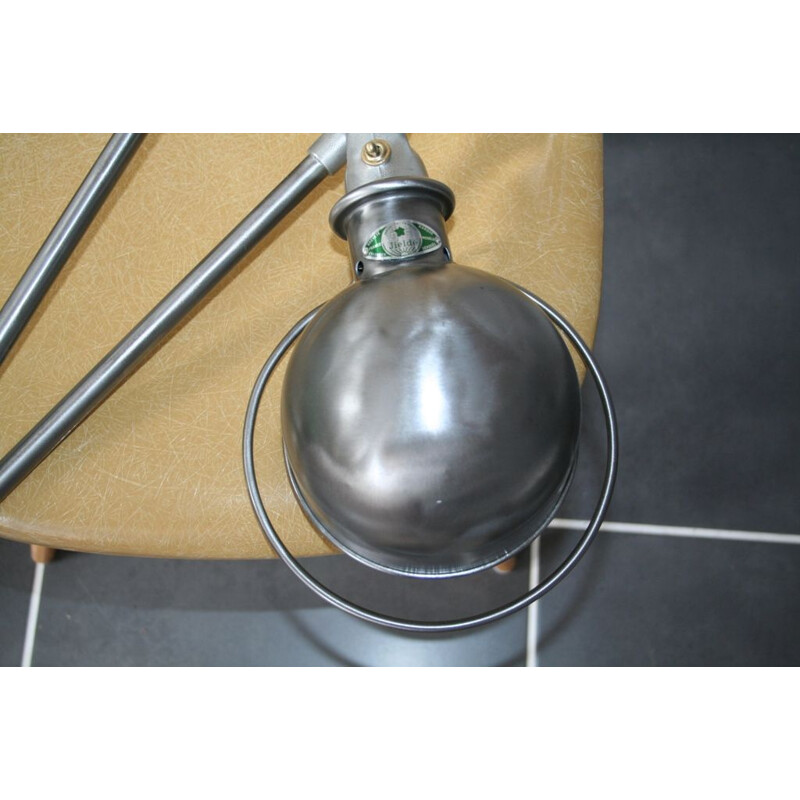 Jean Louis Domecq industrial Jieldé vintage wall lamp 2 arms