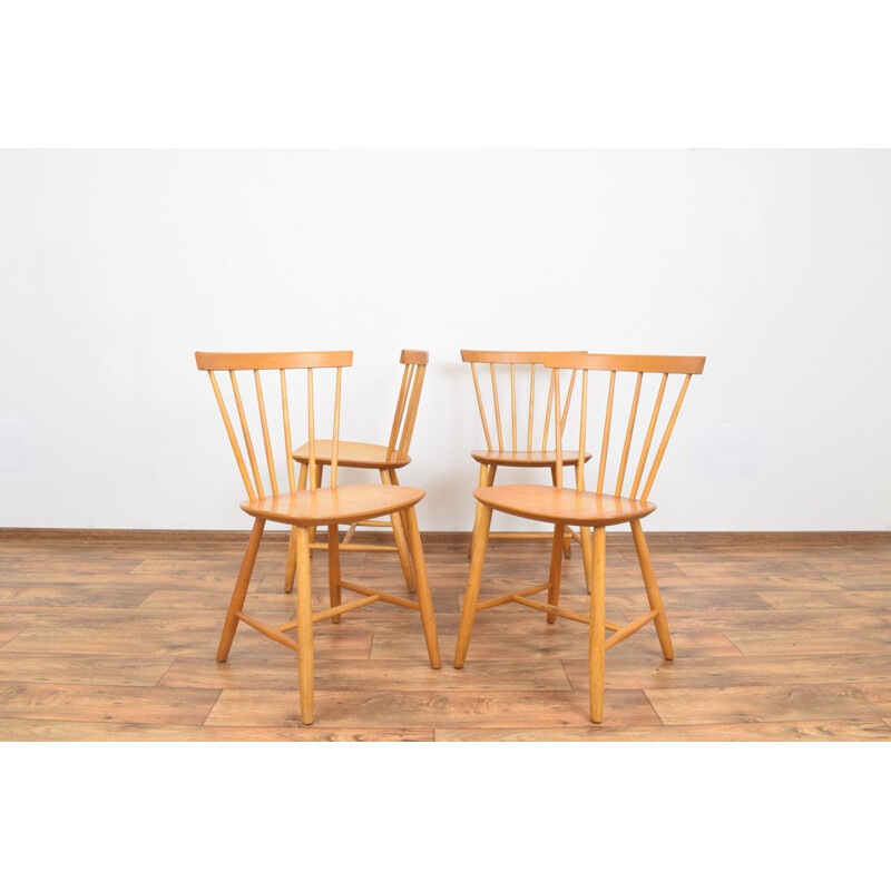 Ensemble de 4 chaises vintage de salle à manger danoises du milieu du siècle de Farstrup, 1960