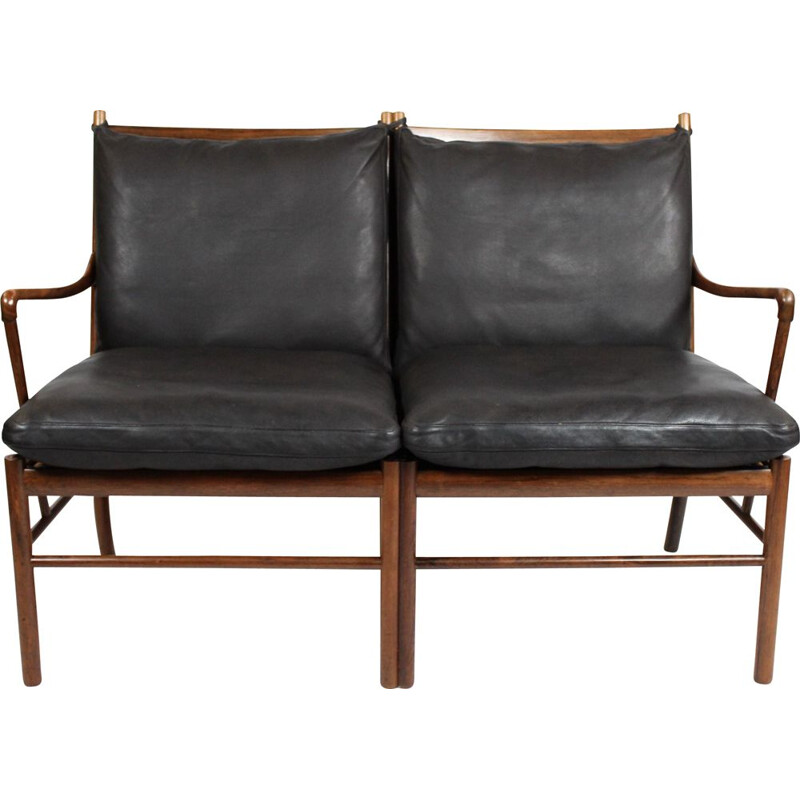 2-Sitzer Vintage-Sofa im Kolonialstil, Modell OW149-2, hergestellt von P. Jeppesen 1960