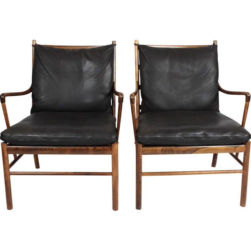 A pair of Colonial easy chairs, model PJ149, designed by Ole Wanscher in 1949