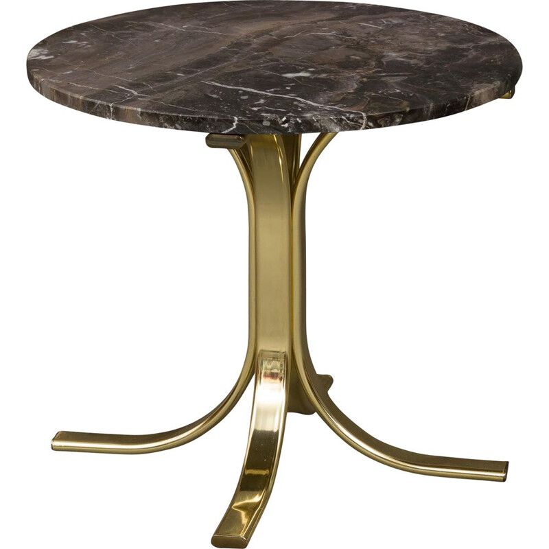 Italian marble side table in Hollywood Regency style