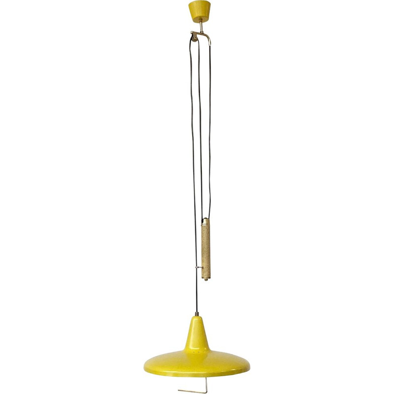 Vintage suspension adjustable in height with counterweight