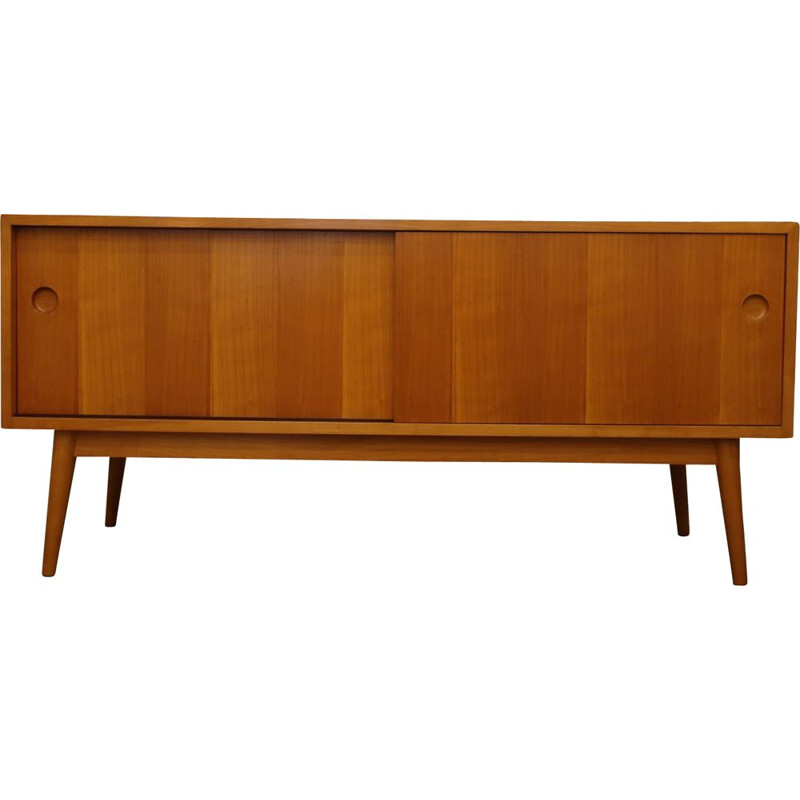 Vintage Sideboard with 2 sliding doors in teak from the 60s