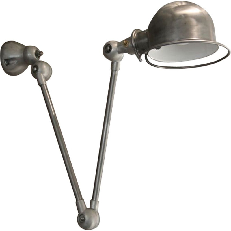 Jean Louis Domecq industrial Jieldé vintage wall lamp 2 arms