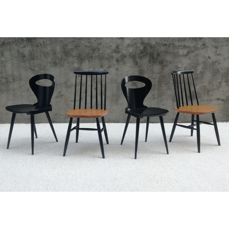 2 pairs of Vintage Chairs - Bistro and Scandinavian