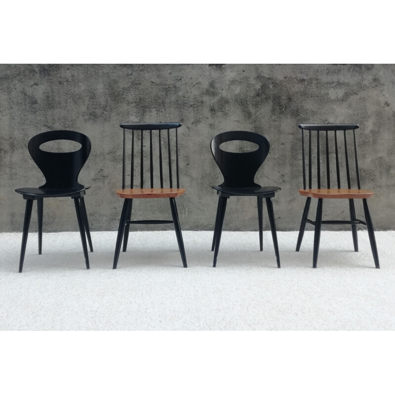 2 pairs of Vintage Chairs - Bistro and Scandinavian