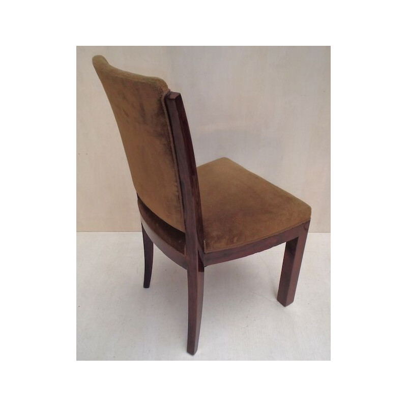 Vintage Wooden dining chair veneered in Rio rosewood, 1930s