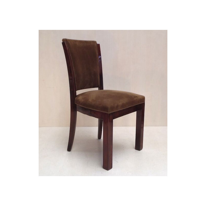 Vintage Wooden dining chair veneered in Rio rosewood, 1930s