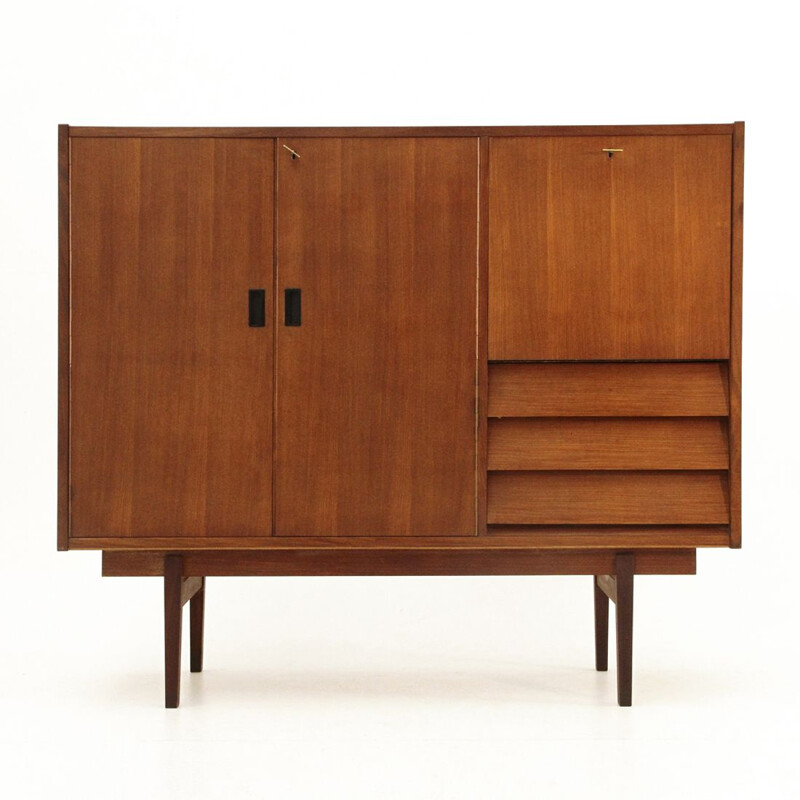 Italian teak Sideboard with bar Mid-Century 1960s