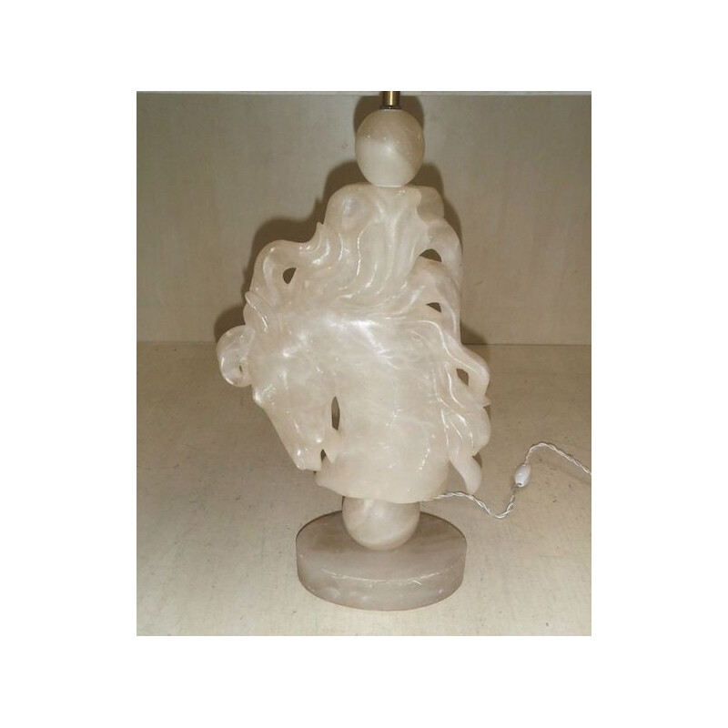 Vintage Alabaster sculpture lamp, 1940s