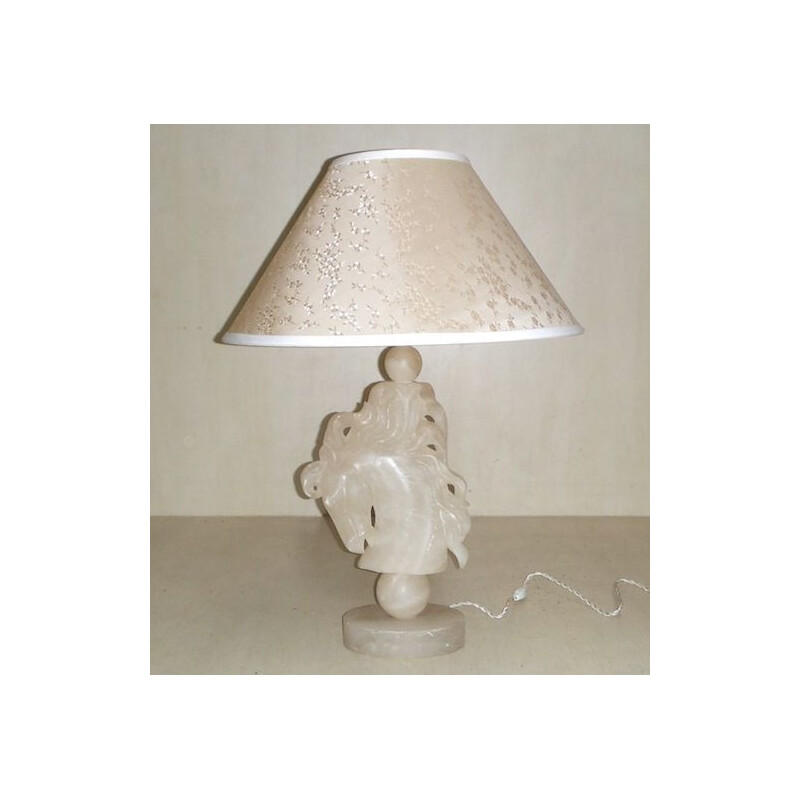 Vintage Alabaster sculpture lamp, 1940s