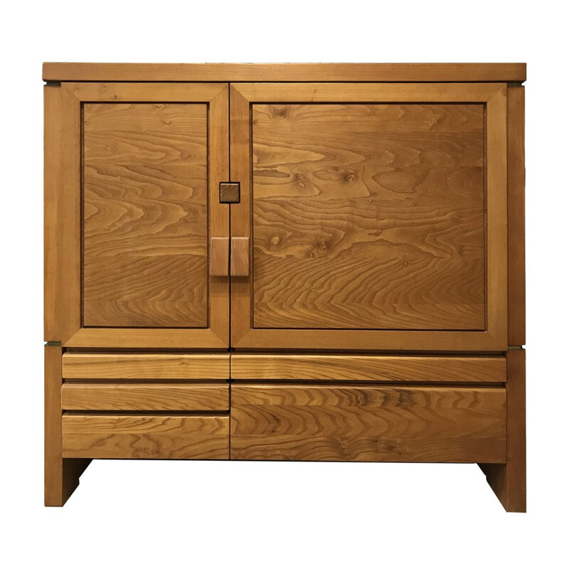 Vintage sideboard Elm R18 1972 by Pierre Chapo 1972