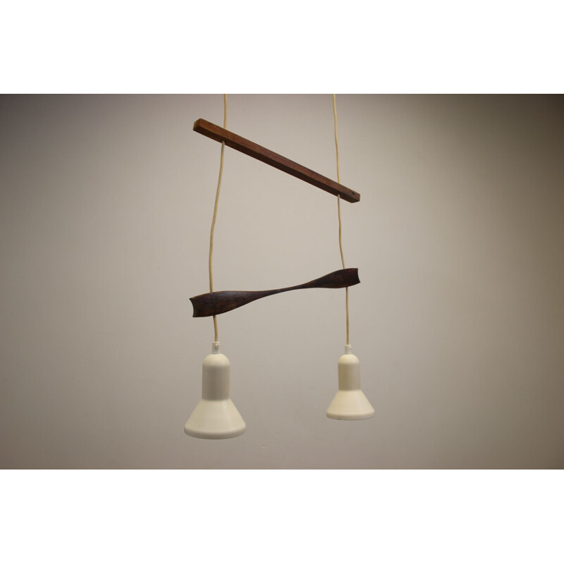 Vintage Scandinavian 2-arm hanging lamp