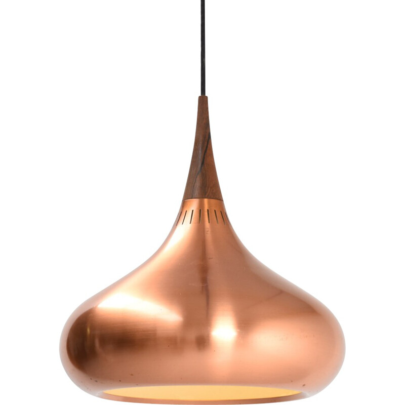 Fog & Mørup Scandinavian "Orient" ceiling lamp in copper, Jo HAMMERBORG - 1960s