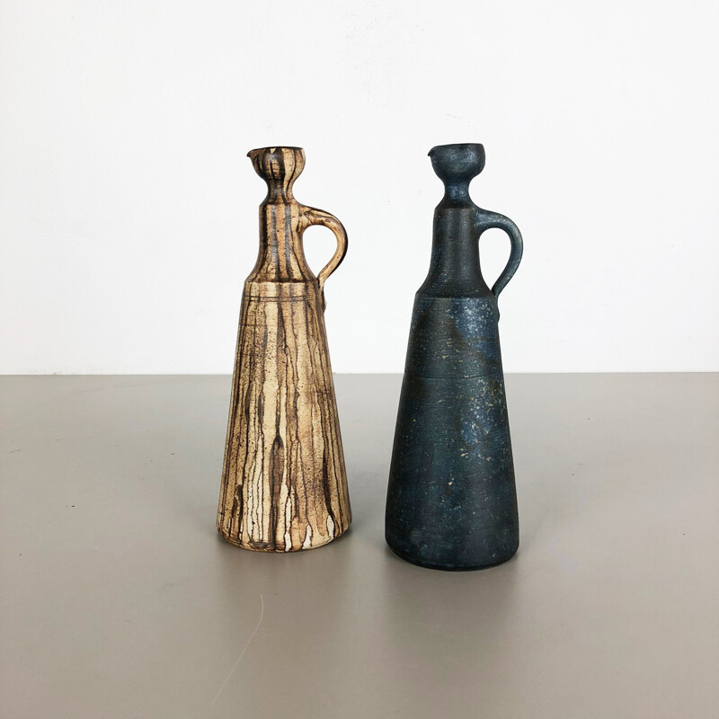 Pair of vintage ceramic vases by Gerhard Liebenthron, Germany 1980